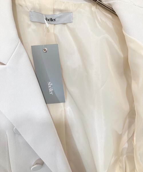 sheller（シェリエ）sheller (シェリエ) stitched design double breasted tailored jacket　ステッチデザインダブルブレストテーラードジャケット　SL121040313 ホワイト サイズ:FREEの古着・服飾アイテム