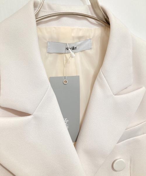 sheller（シェリエ）sheller (シェリエ) stitched design double breasted tailored jacket　ステッチデザインダブルブレストテーラードジャケット　SL121040313 ホワイト サイズ:FREEの古着・服飾アイテム