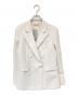 sheller（シェリエ）の古着「stitched design double breasted tailored jacket　ステッチデザインダブルブレストテーラードジャケット　SL121040313」｜ホワイト