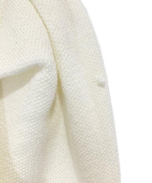 sheller（シェリエ）sheller (シェリエ) half sleeve stitch knit tops　ハーフスリーブステッチニットトップス アイボリー サイズ:FREEの古着・服飾アイテム