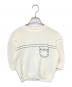 sheller（シェリエ）の古着「half sleeve stitch knit tops　ハーフスリーブステッチニットトップス」｜アイボリー