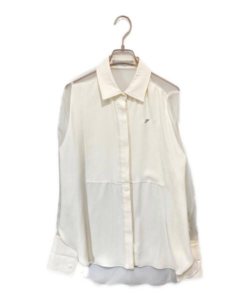 sheller（シェリエ）sheller (シェリエ) 切替シアーシャツ　SL14020209 ホワイト サイズ:FREEの古着・服飾アイテム