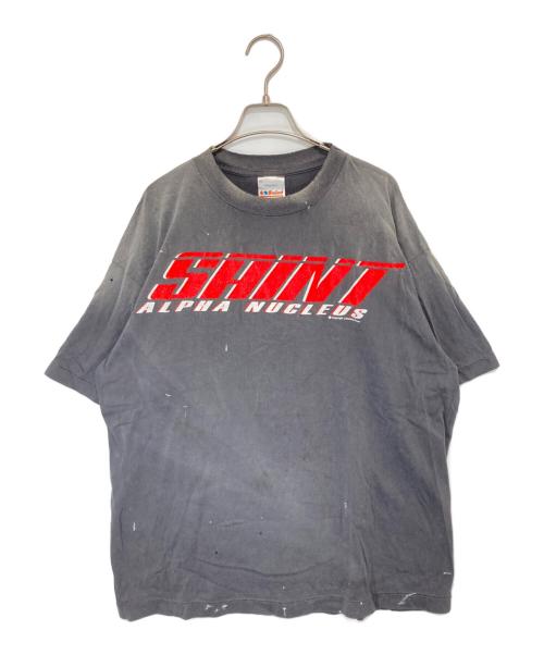 SAINT MICHAEL（セントマイケル）SAINT MICHAEL (セントマイケル) SS TEE SAINT ALPHA　ショートスリーブティー セントアルファ　SM-HR1-0000-012 ブラック サイズ:Lの古着・服飾アイテム