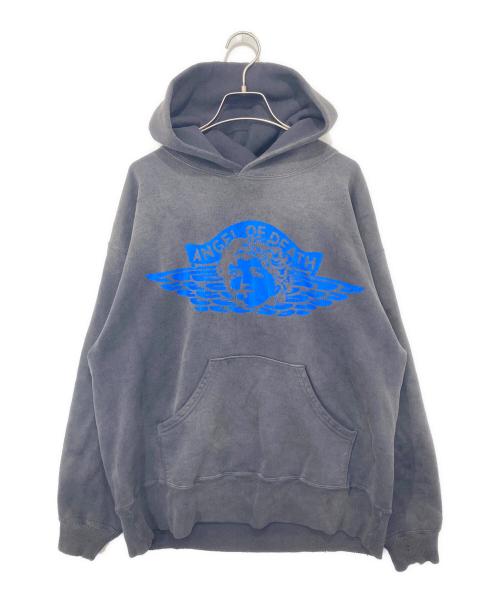 SAINT MICHAEL（セントマイケル）SAINT MICHAEL (セントマイケル) ANGEL HOODIE/BLACK　エンジェルフーディー　SM-HR1-0000-052 グレー サイズ:Mの古着・服飾アイテム