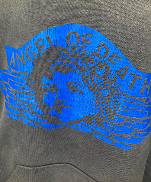 SAINT MICHAEL（セントマイケル）SAINT MICHAEL (セントマイケル) ANGEL HOODIE/BLACK　エンジェルフーディー　SM-HR1-0000-052 グレー サイズ:Mの古着・服飾アイテム