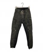 RICK OWENSリックオウエンス）の古着「BAUHAUS CARGO PANTS デニム バウハウス カーゴパンツ RU02E1377-SDKDEG」｜インディゴ