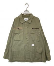 WTAPS（ダブルタップス）の古着「JUNGLE LS/COTTON.RIPSTOP　ジャングルロングスリーブコットンリップストップ　211WVDT-SHM03」｜カーキ