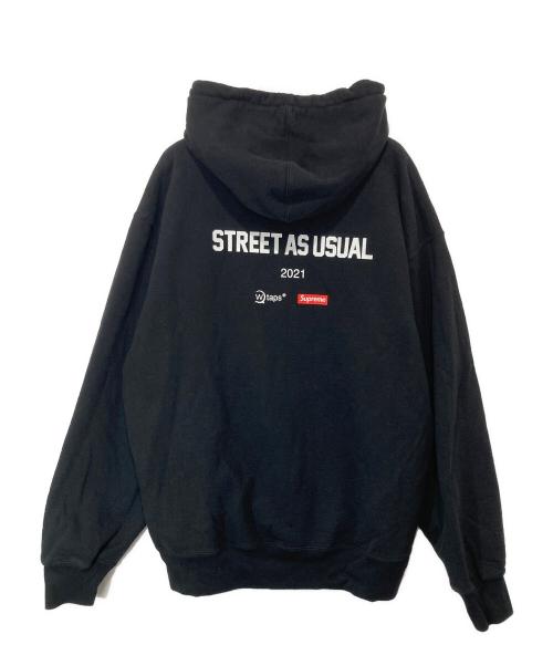 SUPREME（シュプリーム）SUPREME (シュプリーム) WTAPS (ダブルタップス) Sic'em! hooded sewatshirt　シッケム！フーデッドスウェットシャツ ブラック サイズ:XLの古着・服飾アイテム