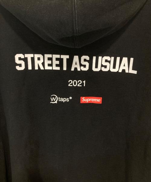SUPREME（シュプリーム）SUPREME (シュプリーム) WTAPS (ダブルタップス) Sic'em! hooded sewatshirt　シッケム！フーデッドスウェットシャツ ブラック サイズ:XLの古着・服飾アイテム