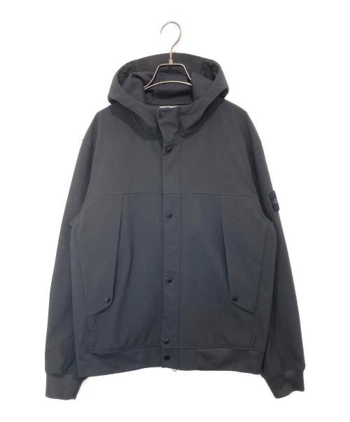 STONE ISLAND（ストーンアイランド）STONE ISLAND (ストーンアイランド) Light Soft Shell フーデッドジャケット　ライトソフトシェル　801540227 V0029 ブラック サイズ:Mの古着・服飾アイテム