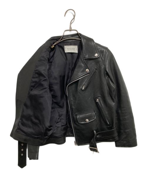 beautiful people（ビューティフルピープル）beautiful people (ビューティフルピープル) UNITED ARROWS (ユナイテッドアローズ) 別注ダブルライダースジャケット 1672402401 ブラック サイズ:140の古着・服飾アイテム