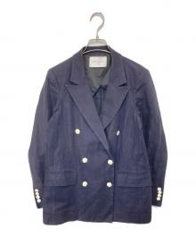 UNITED ARROWS（ユナイテッドアローズ）の古着「リネンテーラードジャケット　1522-144-2724」｜ネイビー