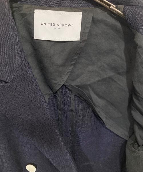 UNITED ARROWS（ユナイテッドアローズ）UNITED ARROWS (ユナイテッドアローズ) リネンテーラードジャケット　1522-144-2724 ネイビー サイズ:36の古着・服飾アイテム