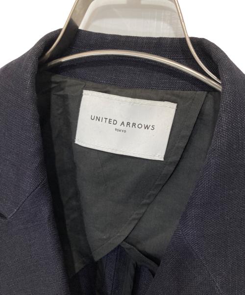 UNITED ARROWS（ユナイテッドアローズ）UNITED ARROWS (ユナイテッドアローズ) リネンテーラードジャケット　1522-144-2724 ネイビー サイズ:36の古着・服飾アイテム