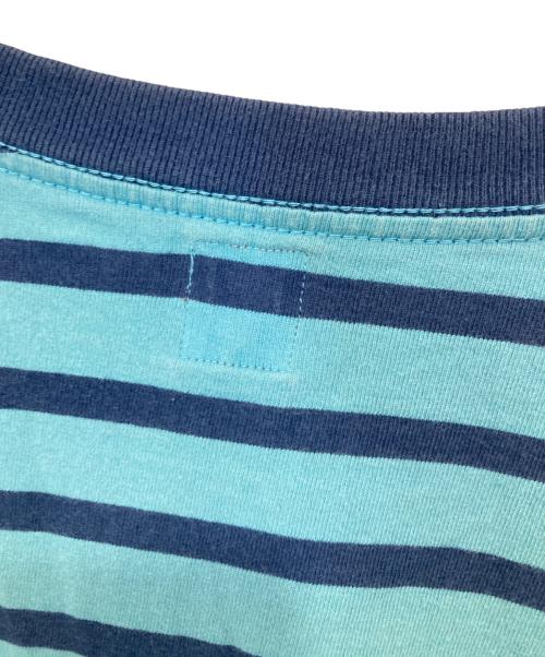 HUMAN MADE（ヒューマンメイド）HUMAN MADE (ヒューマンメイド) STRIPED L/S T-SHIRT　ストライプロングスリーブティーシャツ スカイブルー サイズ:XLの古着・服飾アイテム