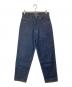 AURALEE（オーラリー）の古着「HARD TWIST DENIM WIDE PANTS　ハードツイステッドデニムワイドパンツ　A00P03DM」｜インディゴ
