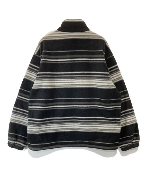SUPREME（シュプリーム）SUPREME (シュプリーム) Strip Zip Up Fleece Jacket　ストライプジップアップフリースジャケット ブラック サイズ:Lの古着・服飾アイテム