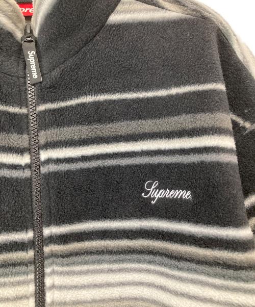 SUPREME（シュプリーム）SUPREME (シュプリーム) Strip Zip Up Fleece Jacket　ストライプジップアップフリースジャケット ブラック サイズ:Lの古着・服飾アイテム