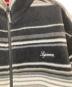 中古・古着 SUPREME (シュプリーム) Strip Zip Up Fleece Jacket　ストライプジップアップフリースジャケット ブラック サイズ:L：25000円