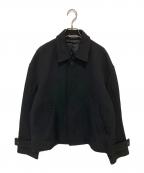 AURALEEオーラリー）の古着「DOUBLE CLOTH HARD TWIST CARSEY BLOUSON ダブルクロスハードツイストケイシーブルゾン」｜ブラック