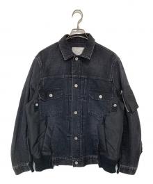 sacai（サカイ）の古着「Denim x Nylon Twill Jacket　デニム×ナイロンツイルジャケット　SCM-204」｜ブラック