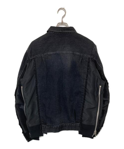 sacai（サカイ）sacai (サカイ) Denim x Nylon Twill Jacket　デニム×ナイロンツイルジャケット　SCM-204 ブラック サイズ:2の古着・服飾アイテム