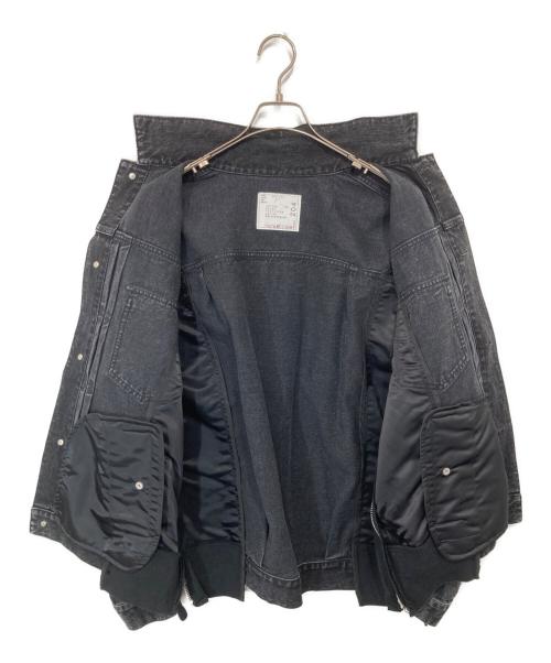 sacai（サカイ）sacai (サカイ) Denim x Nylon Twill Jacket　デニム×ナイロンツイルジャケット　SCM-204 ブラック サイズ:2の古着・服飾アイテム