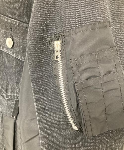 sacai（サカイ）sacai (サカイ) Denim x Nylon Twill Jacket　デニム×ナイロンツイルジャケット　SCM-204 ブラック サイズ:2の古着・服飾アイテム