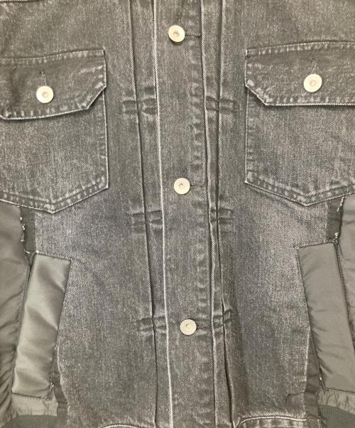 sacai（サカイ）sacai (サカイ) Denim x Nylon Twill Jacket　デニム×ナイロンツイルジャケット　SCM-204 ブラック サイズ:2の古着・服飾アイテム