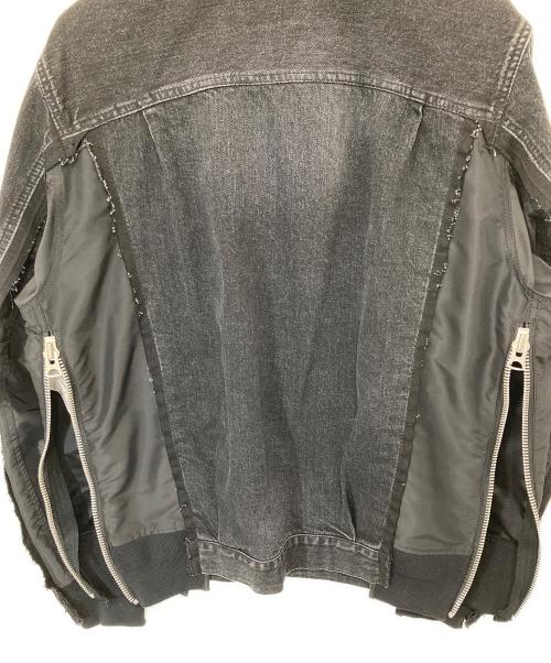 sacai（サカイ）sacai (サカイ) Denim x Nylon Twill Jacket　デニム×ナイロンツイルジャケット　SCM-204 ブラック サイズ:2の古着・服飾アイテム