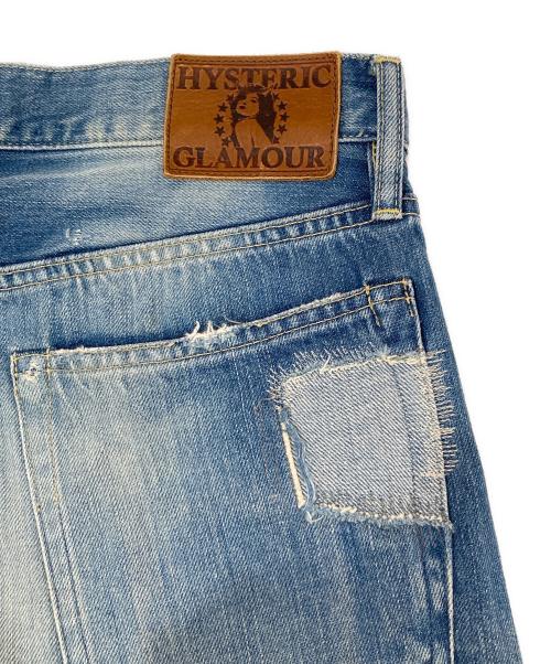 Hysteric Glamour（ヒステリックグラマー）Hysteric Glamour (ヒステリックグラマー) PPR クラッシュ加工デニム　0251AP08 インディゴ サイズ:32の古着・服飾アイテム