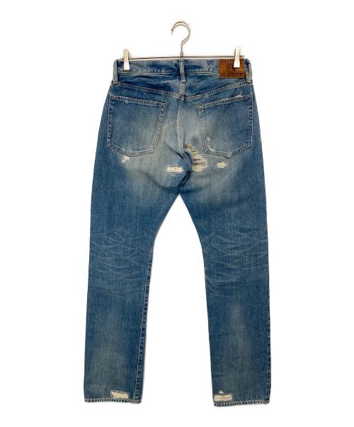 Hysteric Glamour（ヒステリックグラマー）Hysteric Glamour (ヒステリックグラマー) SP加工 スタッズ ダメージ デニムパンツ　0253AP02 インディゴ サイズ:32の古着・服飾アイテム