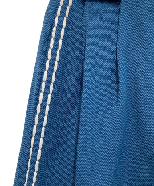 FENDI（フェンディ）FENDI (フェンディ) ステッチデザインウールタックパンツ　FR6240 A8D5 ブルー サイズ:36の古着・服飾アイテム
