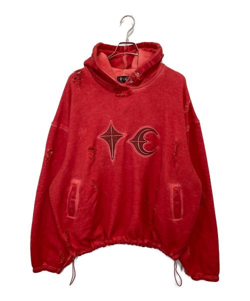 THUG CLUB（サグ クラブ）THUG CLUB (サグ クラブ) Rock Hoodie ロックフーディ TC23TS0102 レッド サイズ:3の古着・服飾アイテム