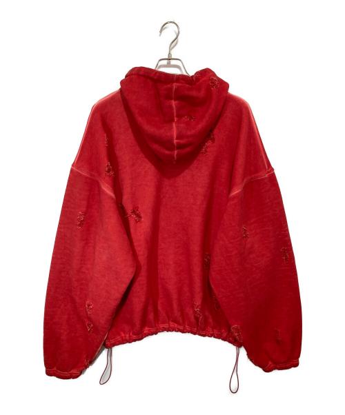 THUG CLUB（サグ クラブ）THUG CLUB (サグ クラブ) Rock Hoodie ロックフーディ TC23TS0102 レッド サイズ:3の古着・服飾アイテム