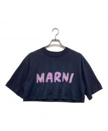 MARNI（マルニ）の古着「クロップド ロゴTシャツ」｜ネイビー