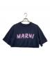 MARNI（マルニ）の古着「クロップド ロゴTシャツ」｜ネイビー