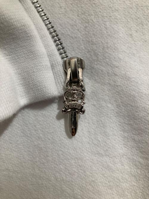 CHROME HEARTS（クロムハーツ）CHROME HEARTS (クロムハーツ) フローラルクロス ホースシュー ジップパーカー ダガージップ ジップアップフーディ USA製 ホワイト サイズ:XLの古着・服飾アイテム