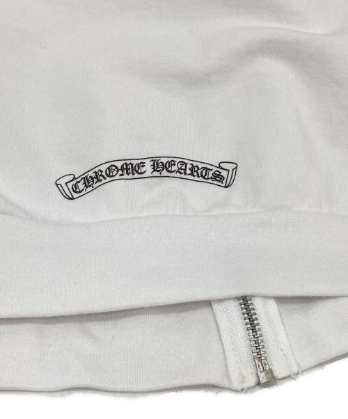 CHROME HEARTS（クロムハーツ）CHROME HEARTS (クロムハーツ) フローラルクロス ホースシュー ジップパーカー ダガージップ ジップアップフーディ USA製 ホワイト サイズ:XLの古着・服飾アイテム
