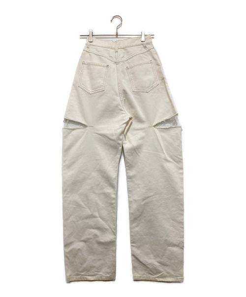 Maison Margiela（メゾンマルジェラ）Maison Margiela (メゾンマルジェラ) サイドカットデニムパンツ ホワイト サイズ:36の古着・服飾アイテム