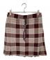 Vivienne Westwood（ヴィヴィアンウエストウッド）の古着「タータンチェック柄 ドローストリングスカート　3F030009-W00VM」｜グレー×レッド