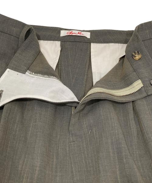 SYUMAN.（シュウマン）SYUMAN. (シュウマン) Nu Suit Trousers ワイドスラックスパンツ グレー サイズ:2の古着・服飾アイテム