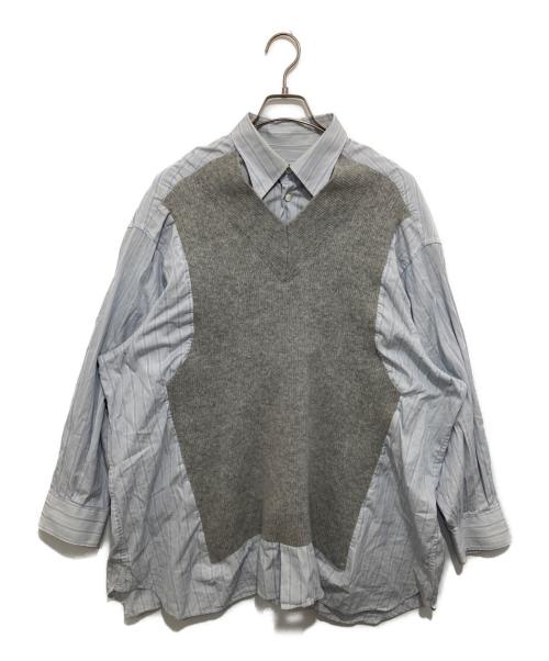 Maison Margiela（メゾンマルジェラ）Maison Margiela (メゾンマルジェラ) ドッキングシャツワンピース スカイブルー サイズ:XXSの古着・服飾アイテム