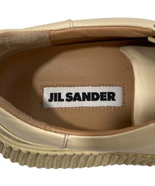 JIL SANDER（ジルサンダー）JIL SANDER (ジルサンダー) プラットフォームレザースニーカー ベージュ サイズ:37の古着・服飾アイテム