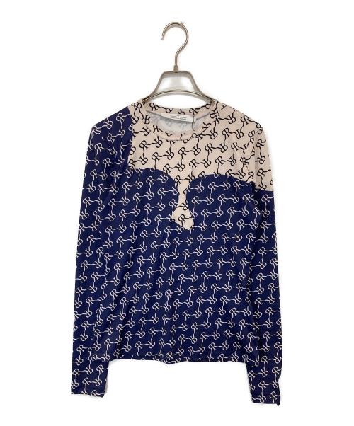 ROKH（ロク）ROKH (ロク) Two Tone Detailed Jersey Top　ツートンディテールジャージートップ　R0CA270 ネイビー サイズ:Sの古着・服飾アイテム