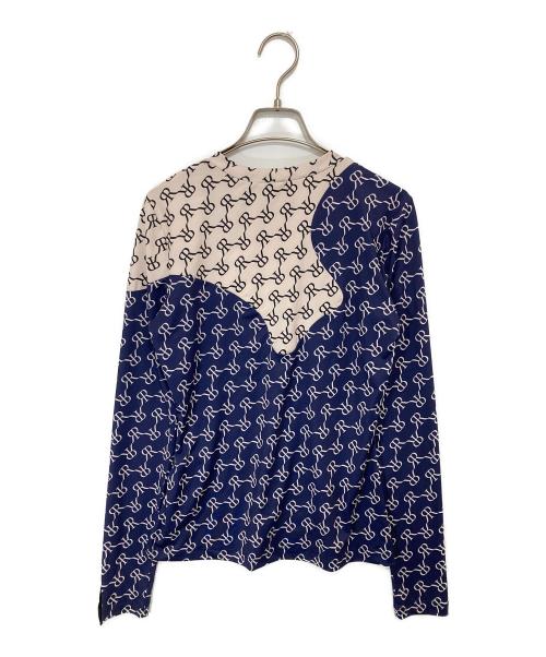 ROKH（ロク）ROKH (ロク) Two Tone Detailed Jersey Top　ツートンディテールジャージートップ　R0CA270 ネイビー サイズ:Sの古着・服飾アイテム