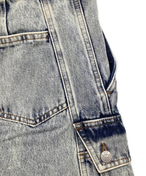 MM6 Maison Margiela（エムエムシックスメゾンマルジェラ）MM6 Maison Margiela (エムエムシックスメゾンマルジェラ) センタースリット ケミカルウォッシュデニムスカート インディゴ サイズ:38の古着・服飾アイテム