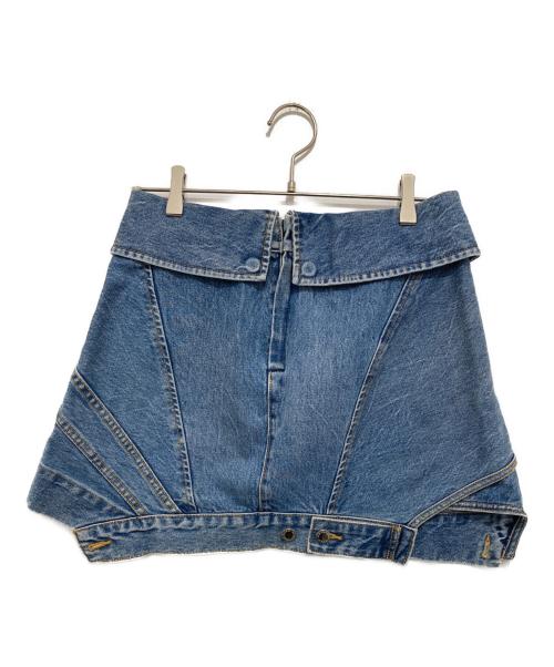 ALEXANDER WANG（アレキサンダー・ワン）ALEXANDER WANG (アレキサンダー・ワン) デザインデニムスカート インディゴ サイズ:27の古着・服飾アイテム
