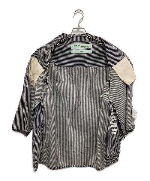 OFFWHITE（オフホワイト）OFFWHITE (オフホワイト) ヒッコリーストライプ シャツジャケット OWYD002E18B13062 インディゴ サイズ:40の古着・服飾アイテム