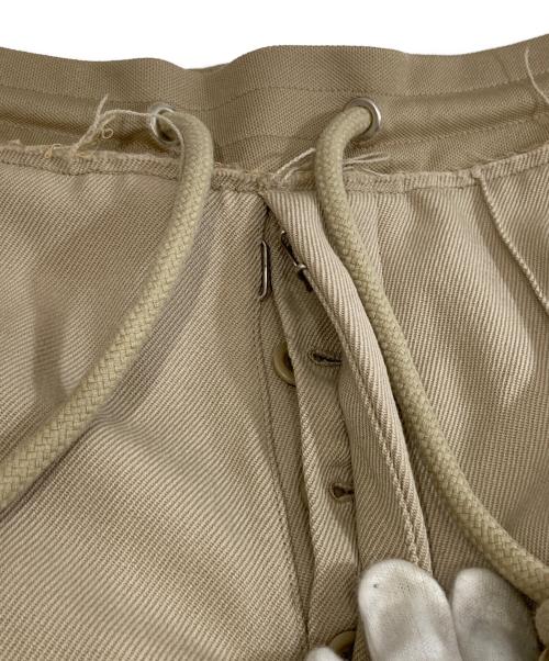 Maison Margiela（メゾンマルジェラ）Maison Margiela (メゾンマルジェラ) WOOL DRAWSTRING TROUSERS ベージュ サイズ:44の古着・服飾アイテム